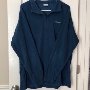 Men’s Blue Fleece Columbia Pullover
